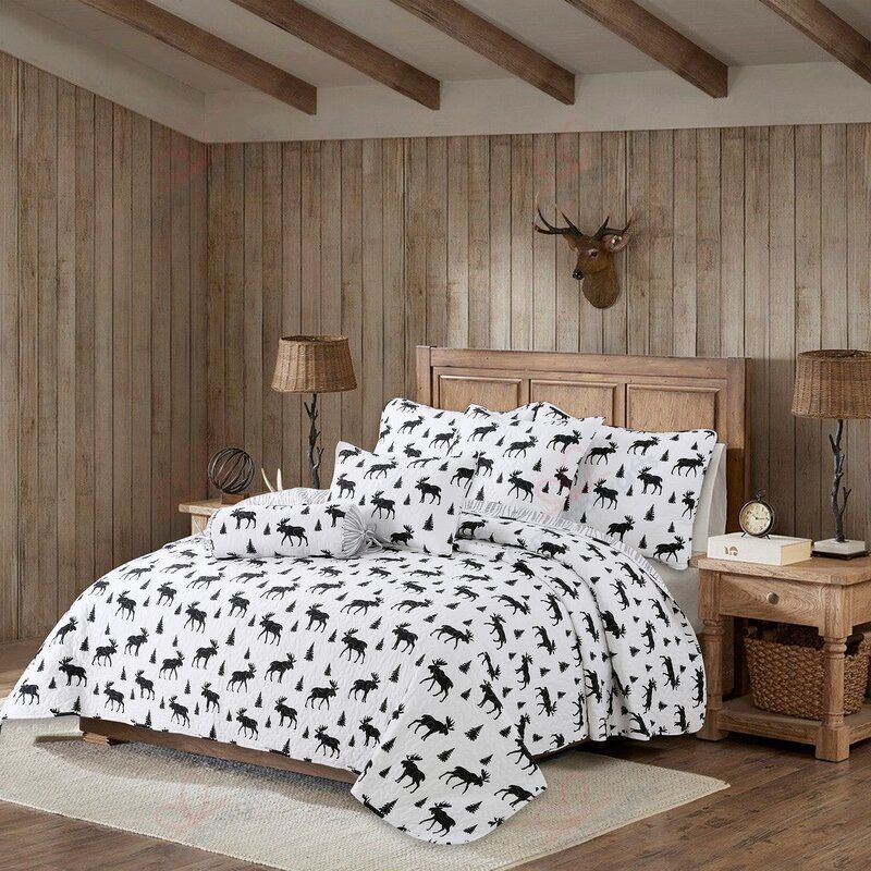Summerfield Winterland Moose Lodge Bedding Set