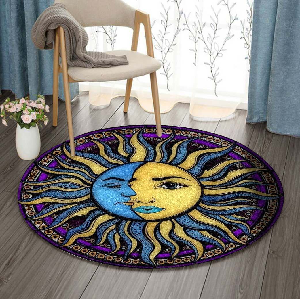 Sun And Moon Round Carpet