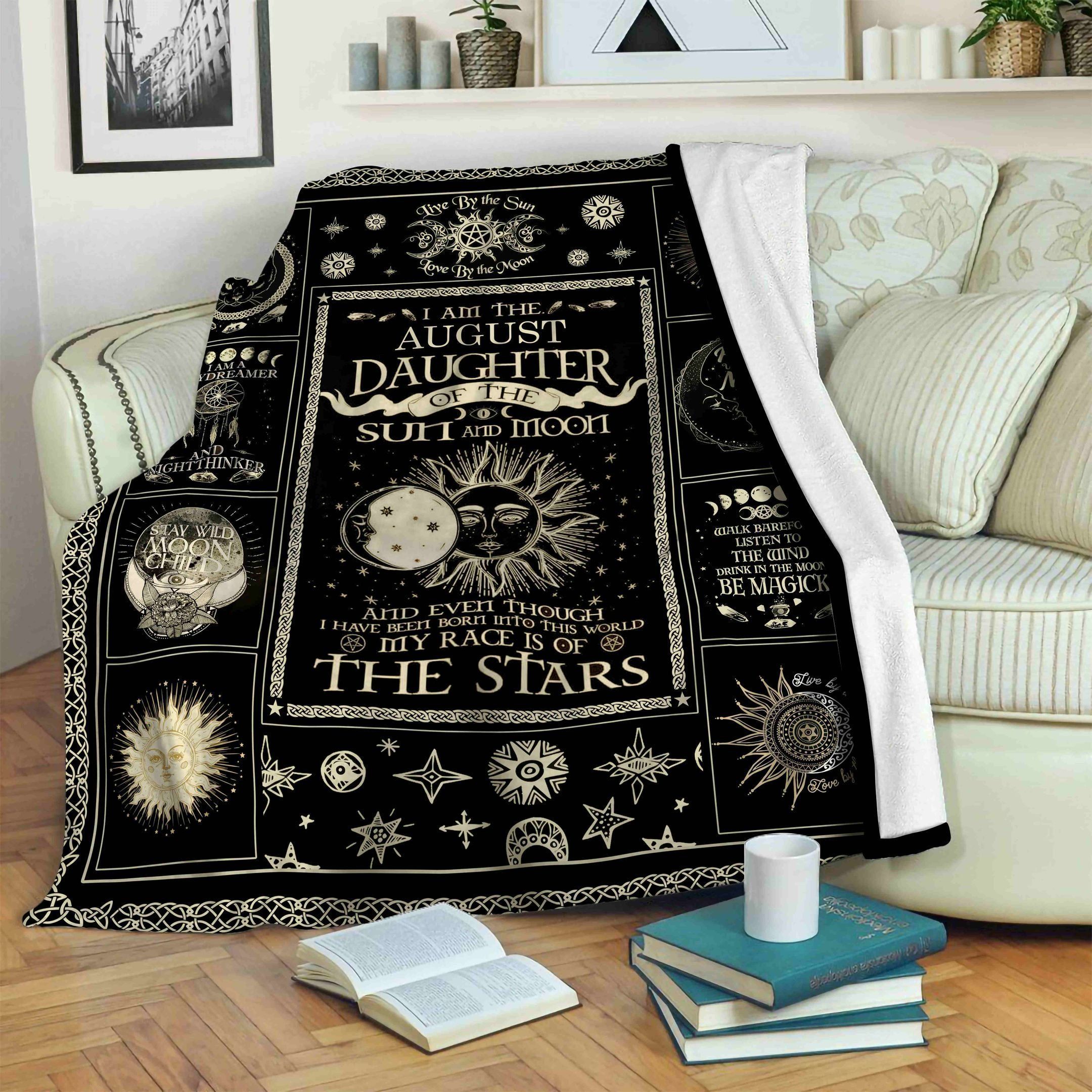 Sun And Moon Fleece Blanket