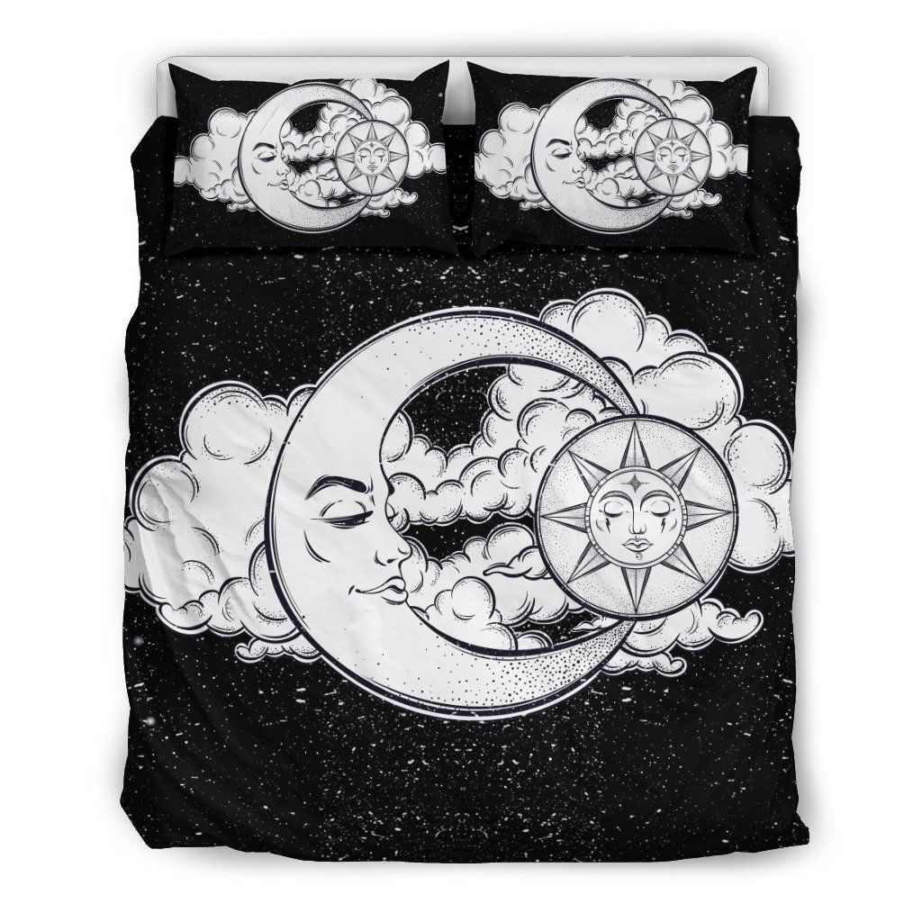 Sun And Moon Galaxy 3D Bedding Set
