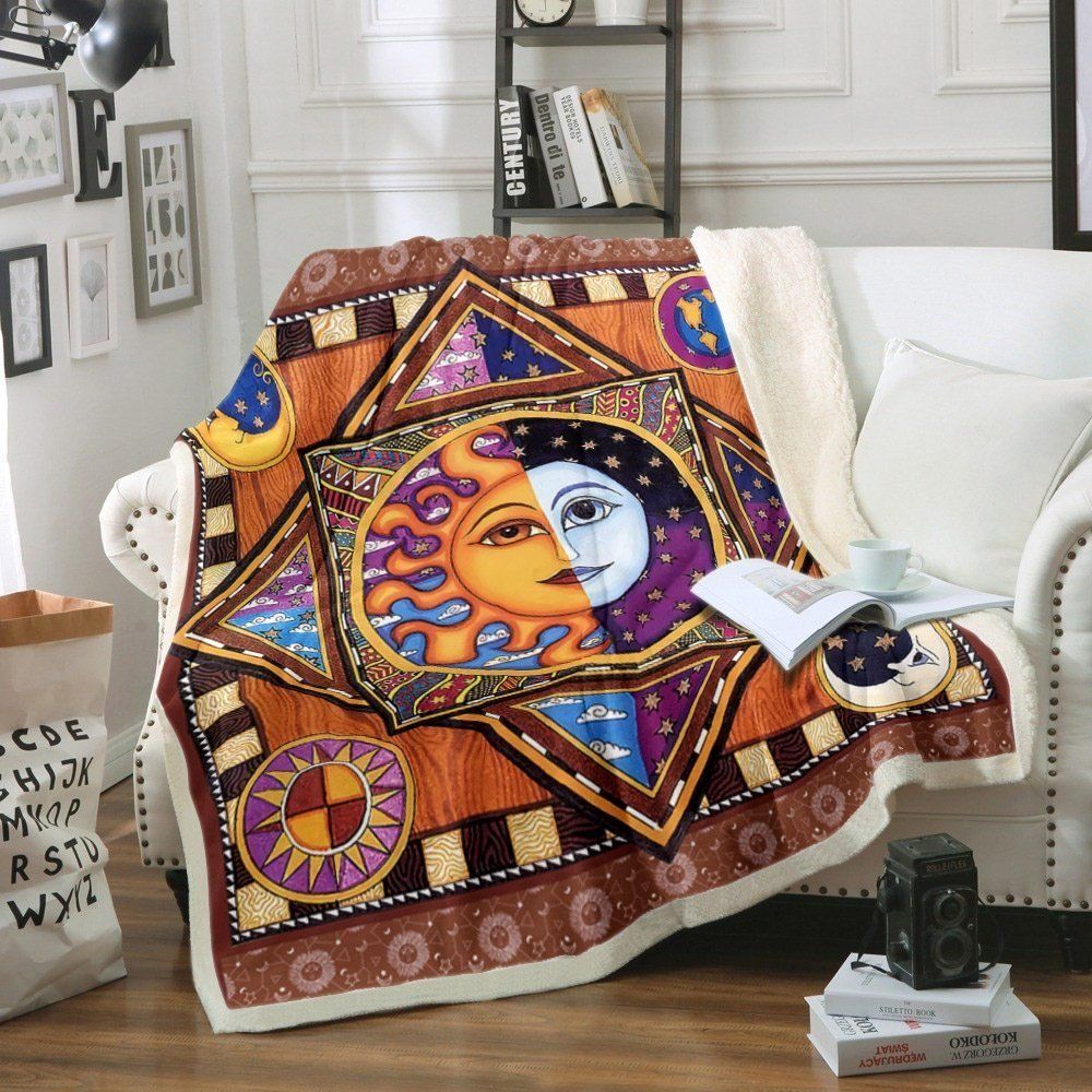 Sun And Moon Hippie Sherpa Fleece