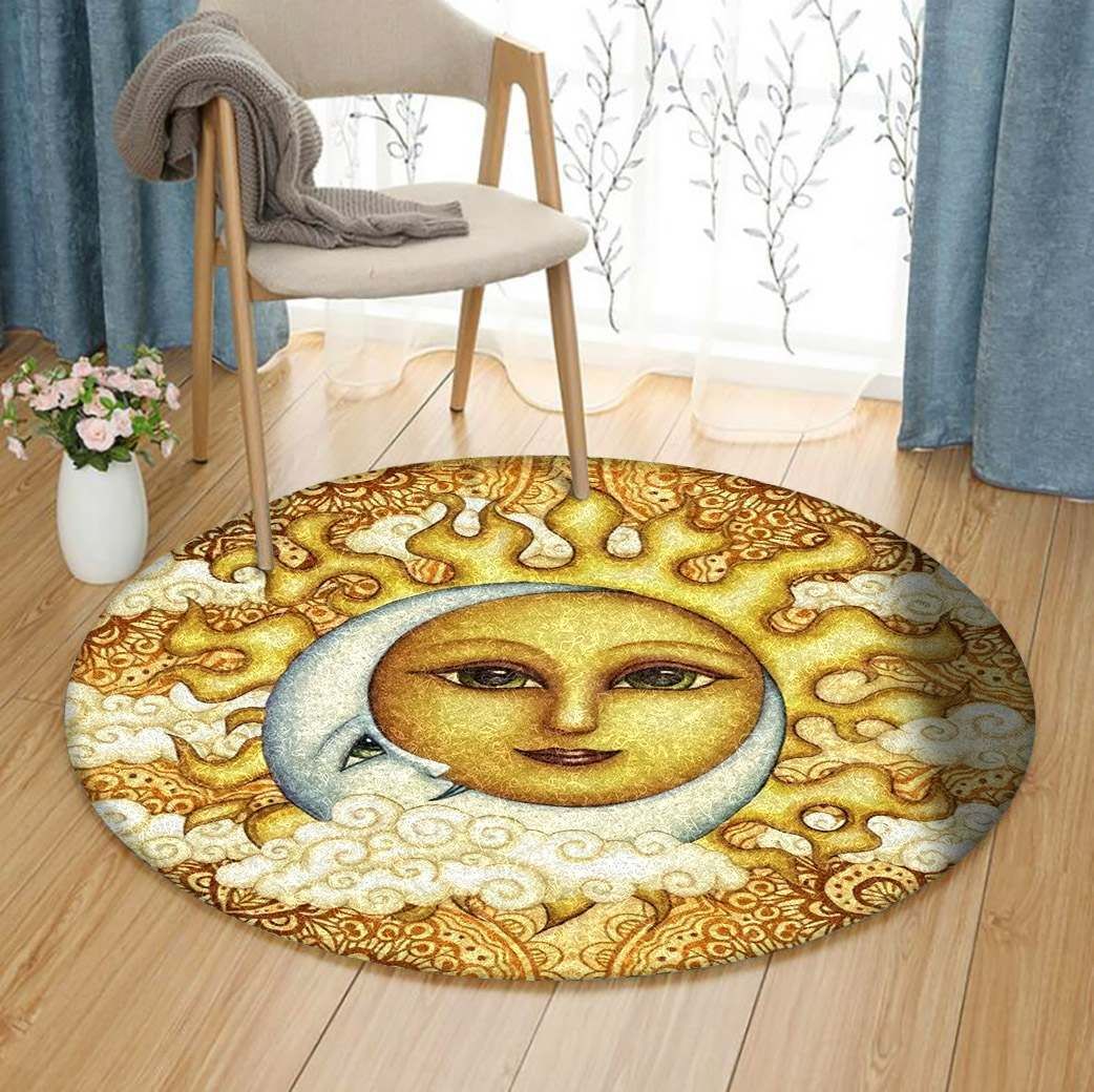 Sun And Moon Round Carpet