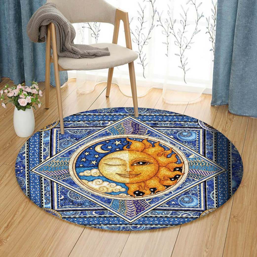 Sun And Moon Round Carpet