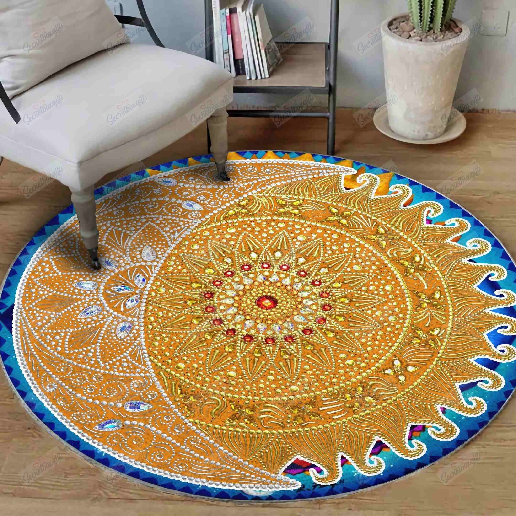 Sun And Moon Round Carpet