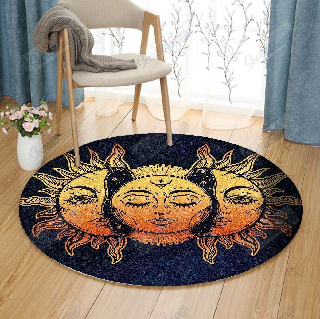 Sun And Moon Round Carpet