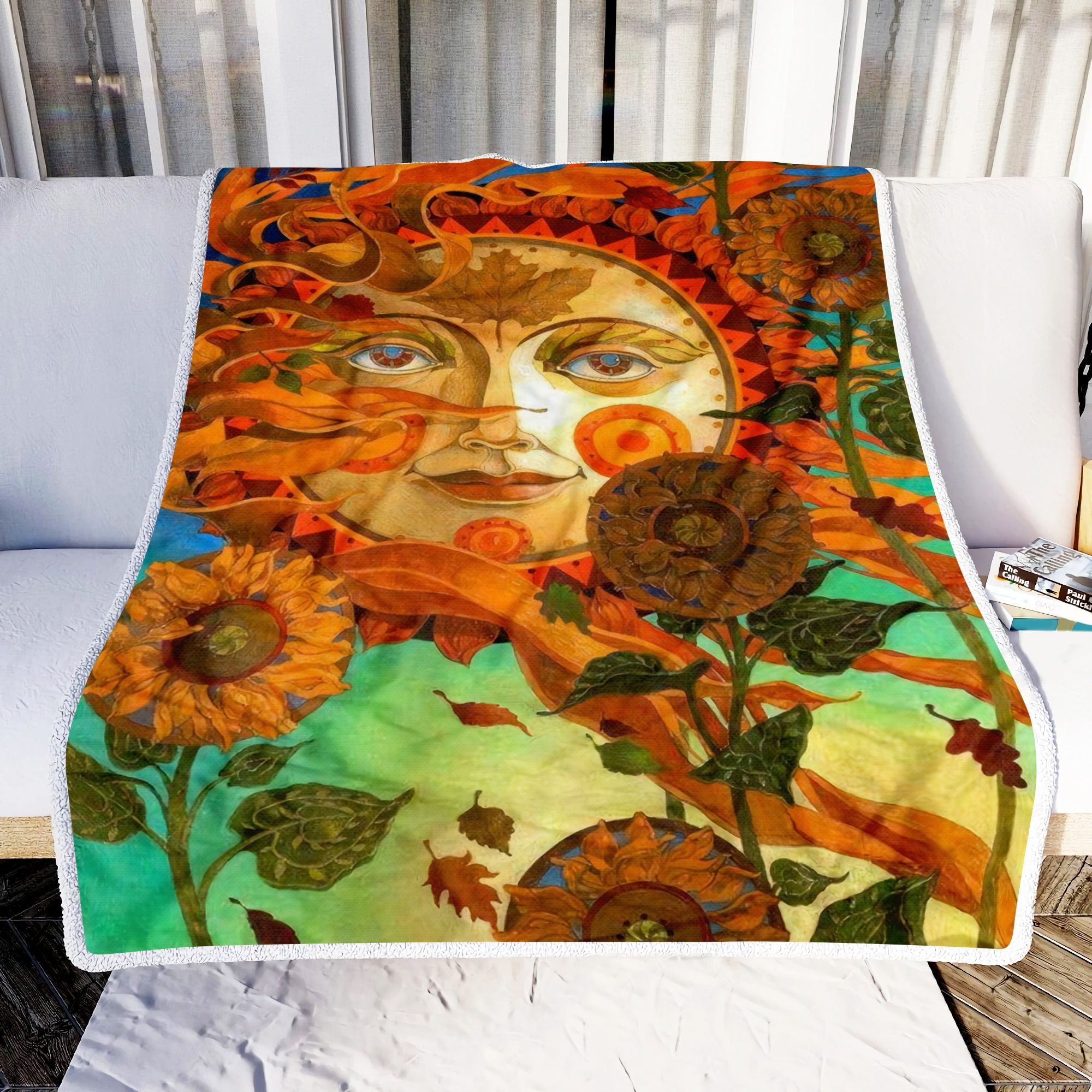 Sun And Sunflowers Fleece Blanket