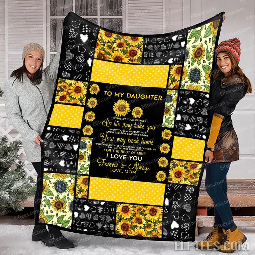 Sun Flower Gifts From Mom To Daughter Sherpa Fleece Blanket