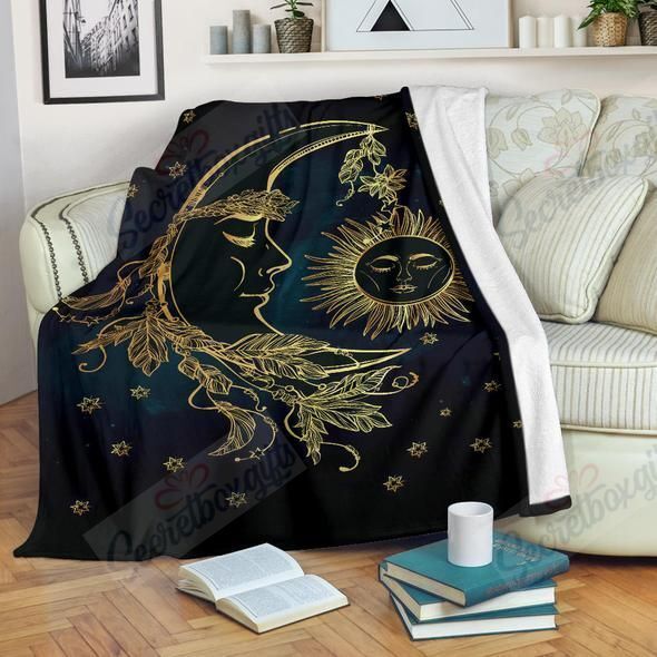 Sun Moon Fleece Blanket