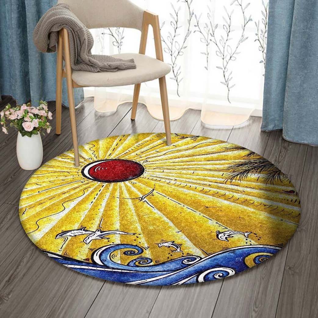Sun Wave Round Carpet