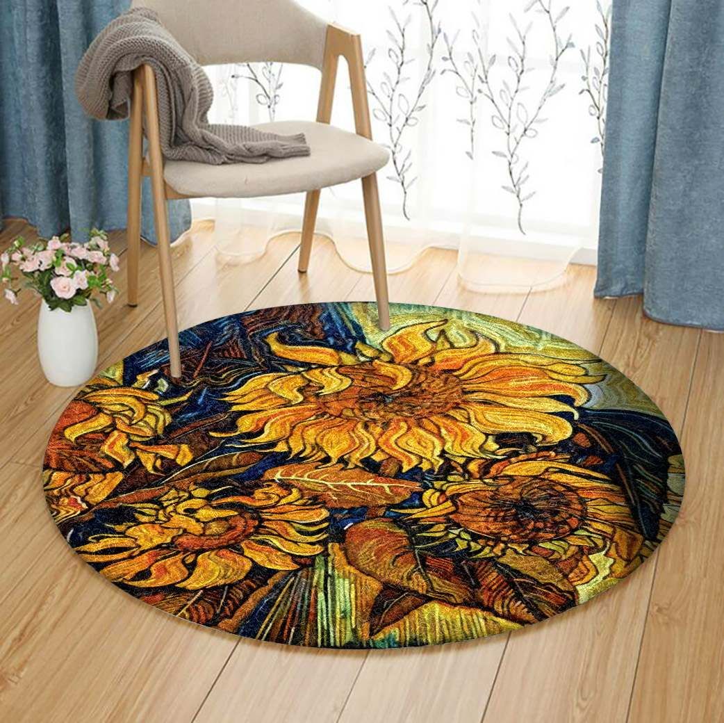 Sunflower Round Carpet