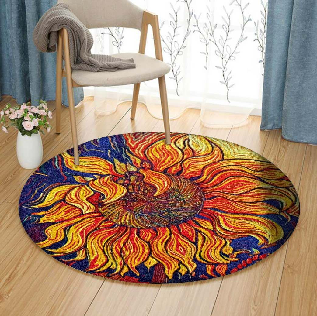 Sunflower Round Carpet