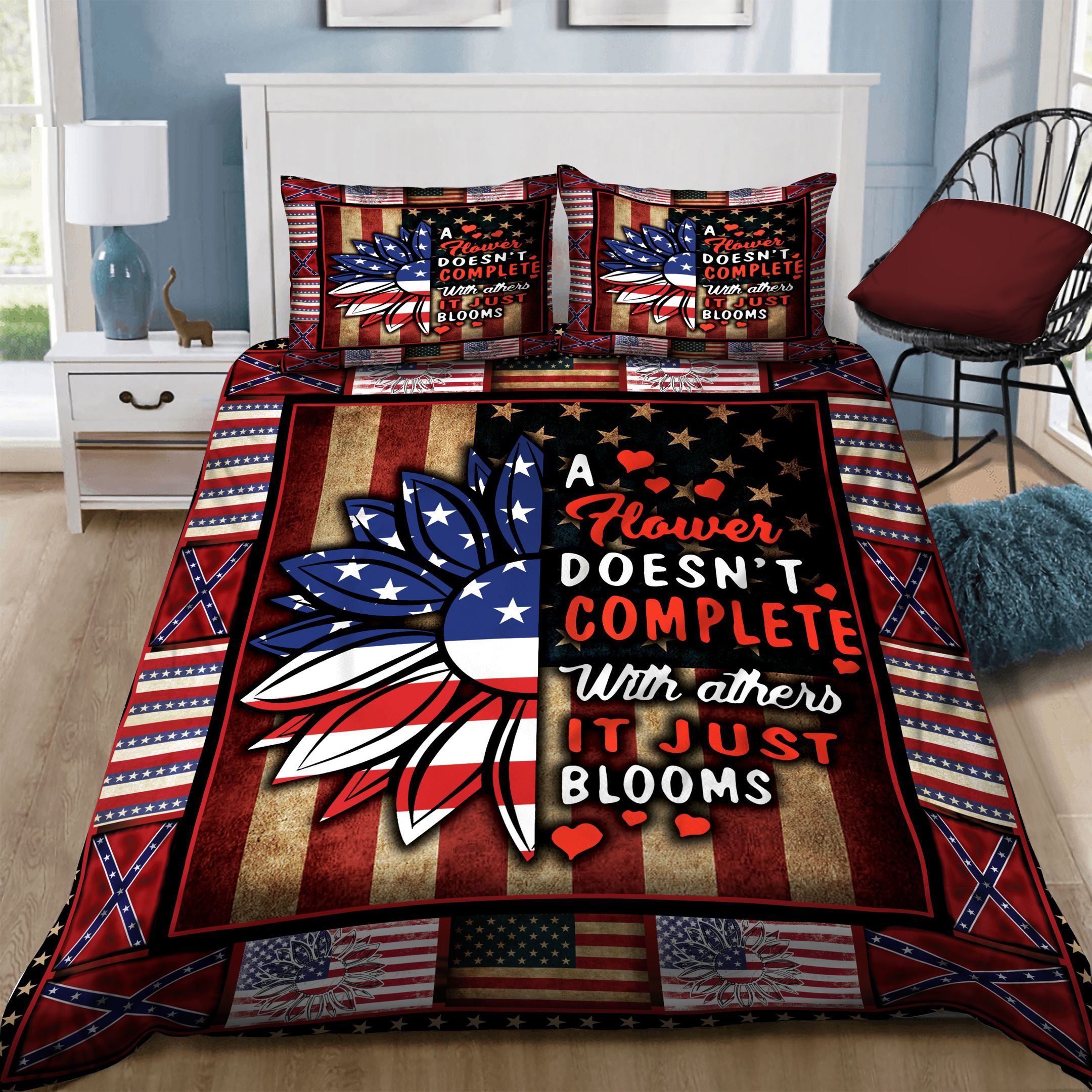 Sunflower America Bedding Set