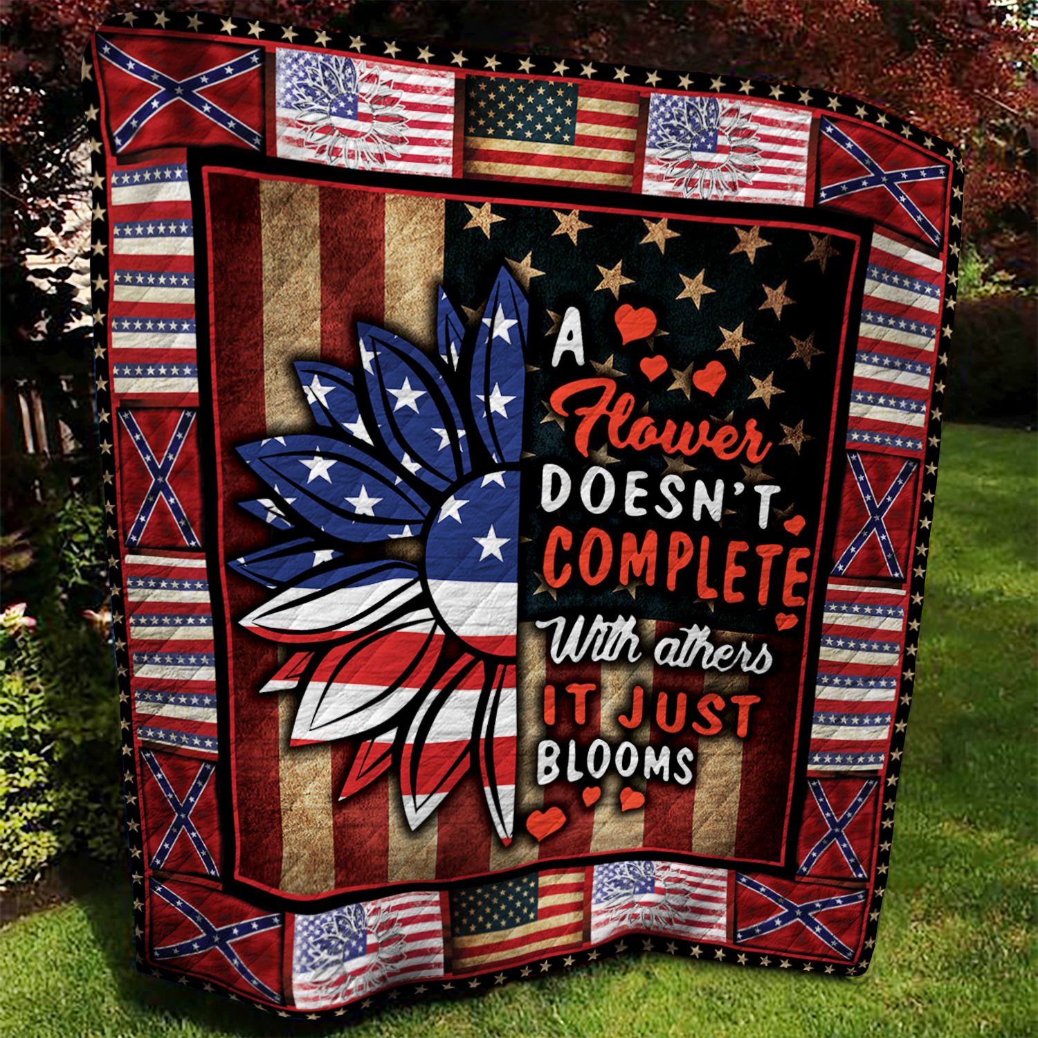 Sunflower America Quilt Blanket AAA210703TA