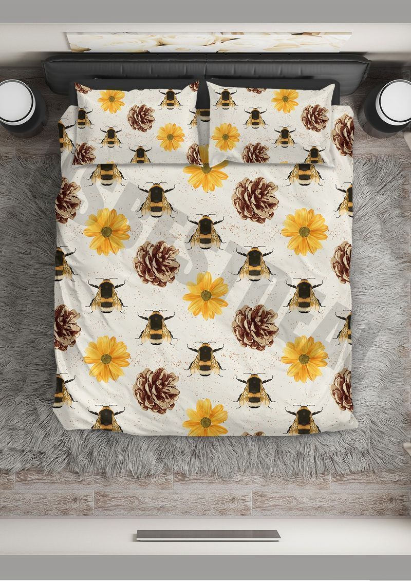 Sunflower And Bee Bedding Set