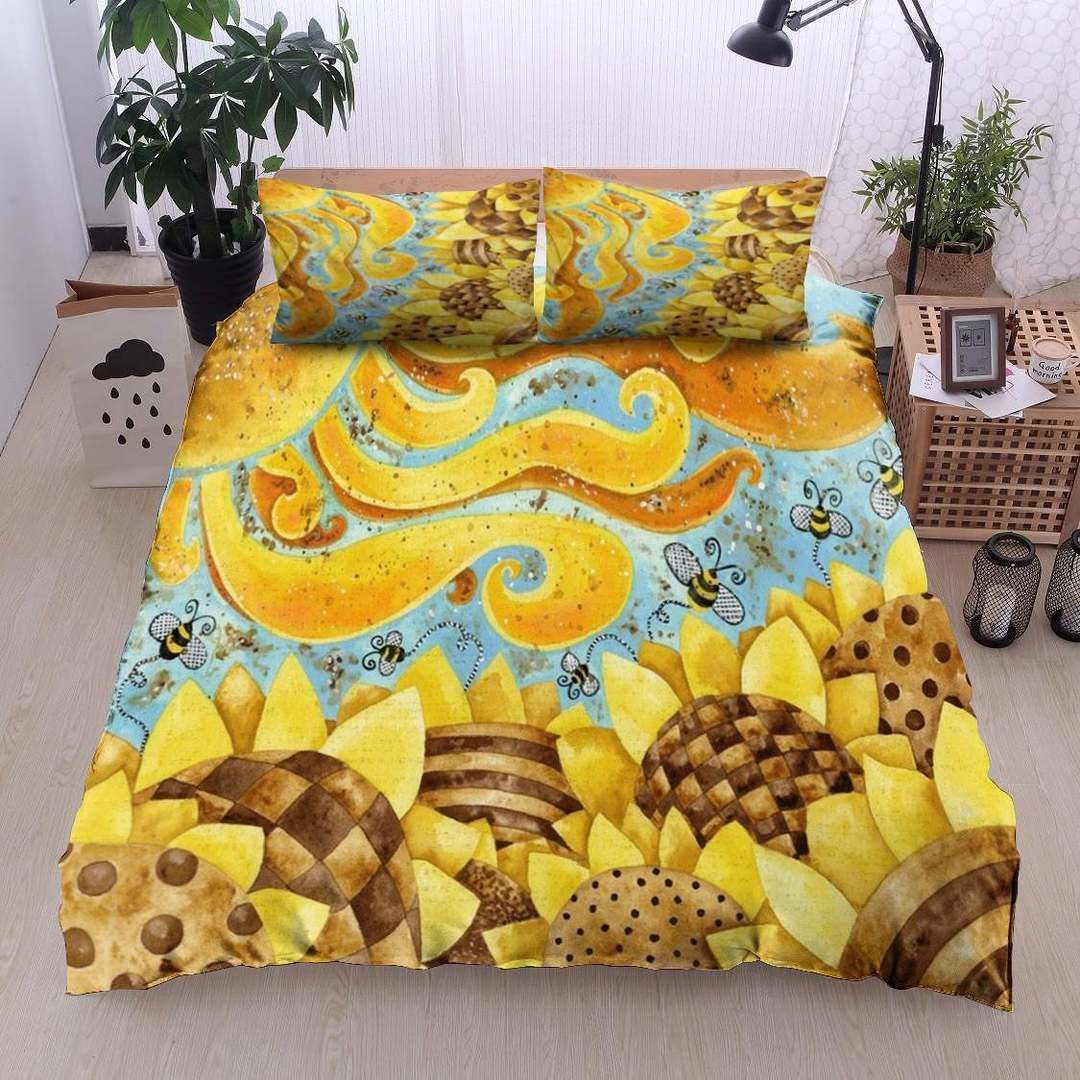 Sunflower And Bee Bedding Set