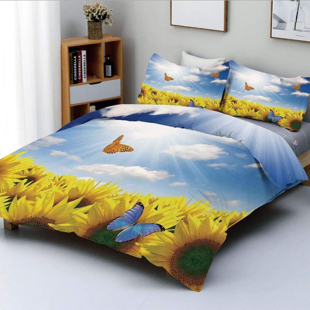 Sunflower And Butterfly Bedding Set