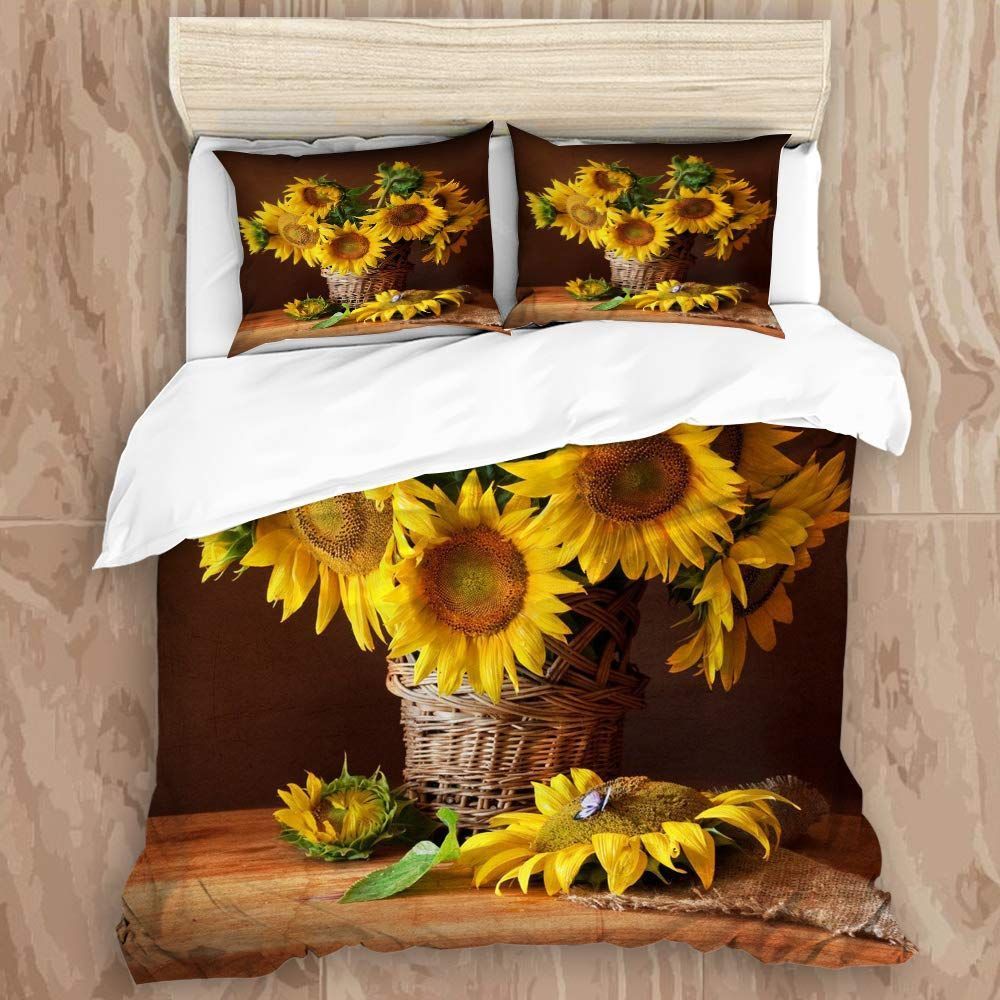Sunflower And Butterfly Bedding Set