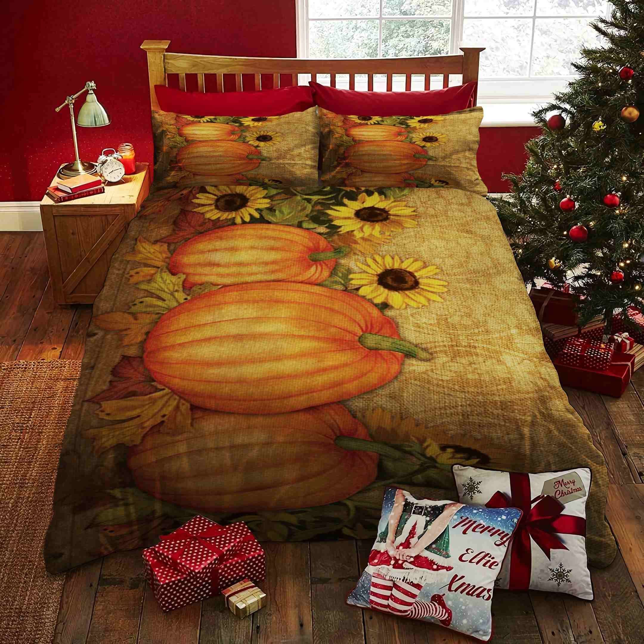 Sunflower And Pumpkin Bedding Set