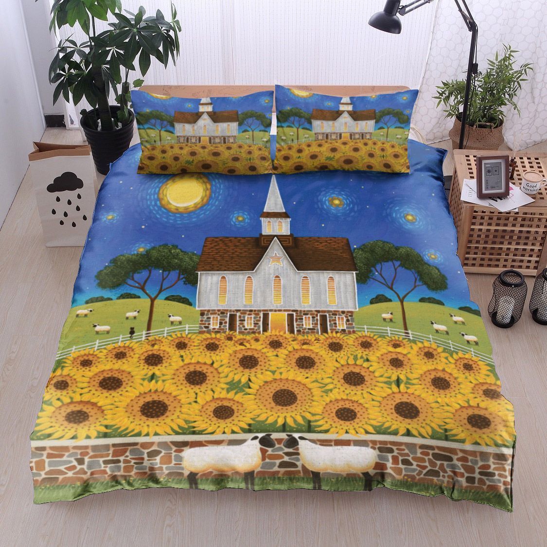 Sunflower And The Sheep Bedding Set