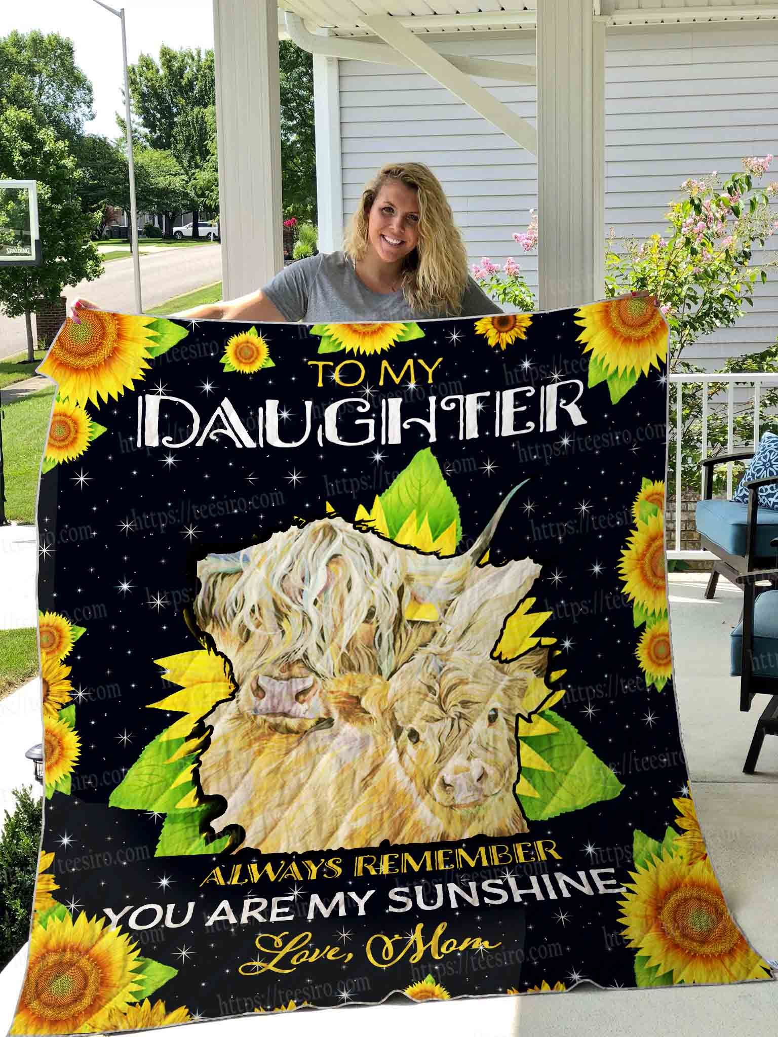 Sunflower Baby Cow Quilt Blanket DHC1501744VT