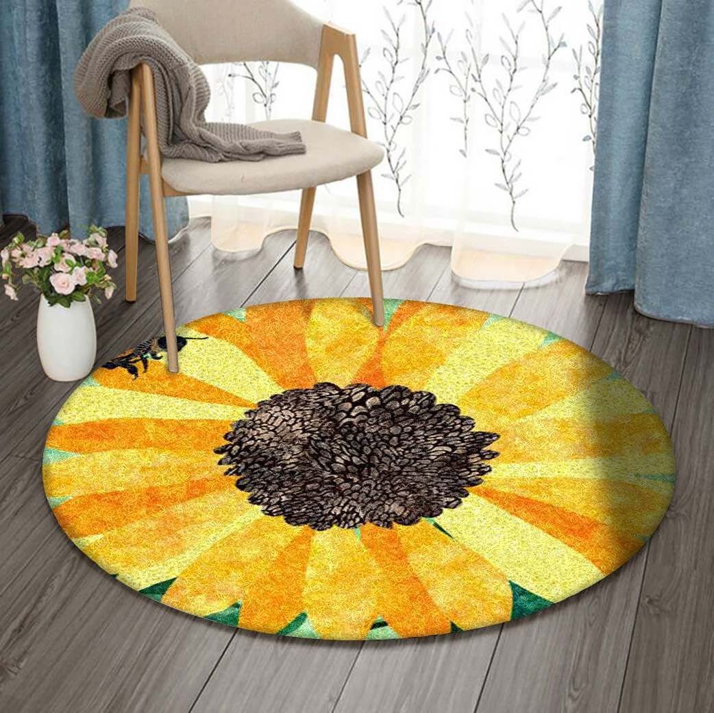 Sunflower Round Carpet