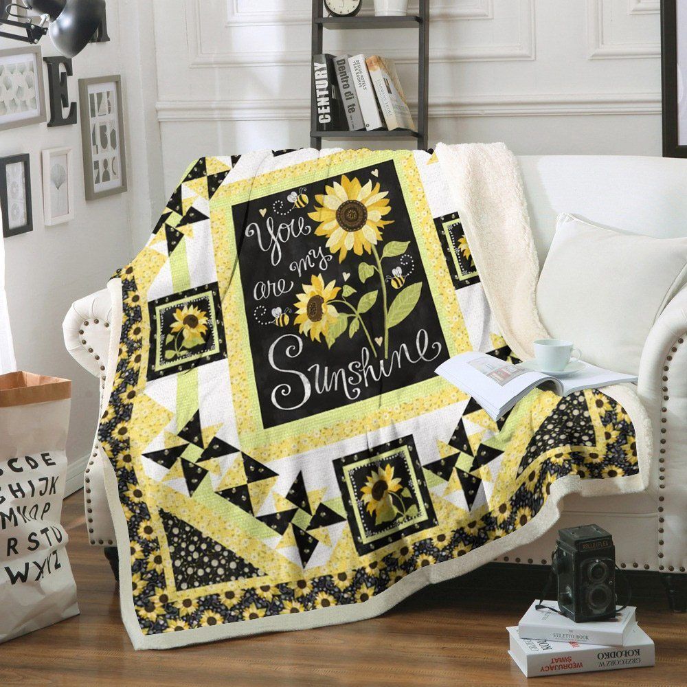 Sunflower Sherpa Fleece Blanket