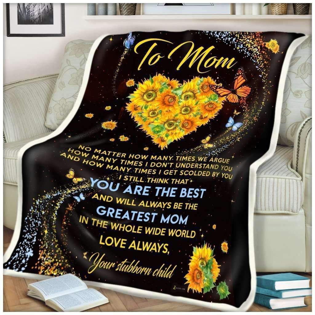 Sunflower Blanket Gift For Mom You Are The Best
