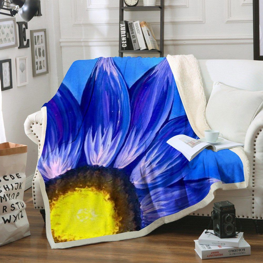 Sunflower Sherpa Fleece Blanket