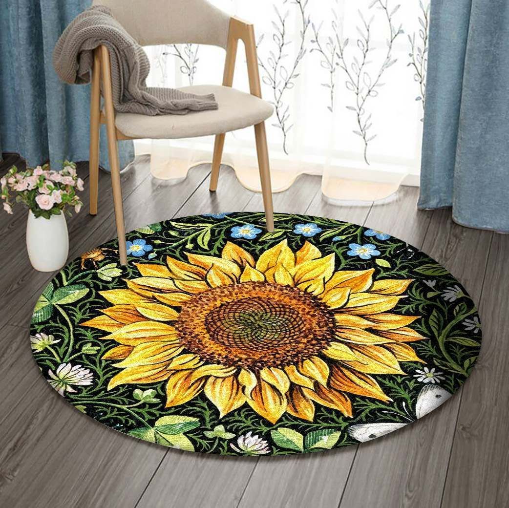 Sunflower Round Carpet