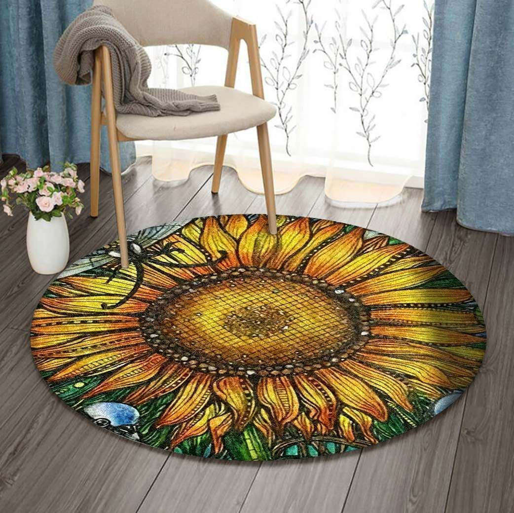 Sunflower Round Carpet