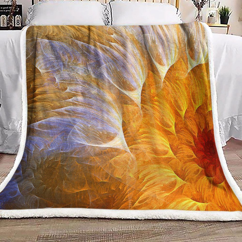 Sunflower Sherpa Fleece Blanket