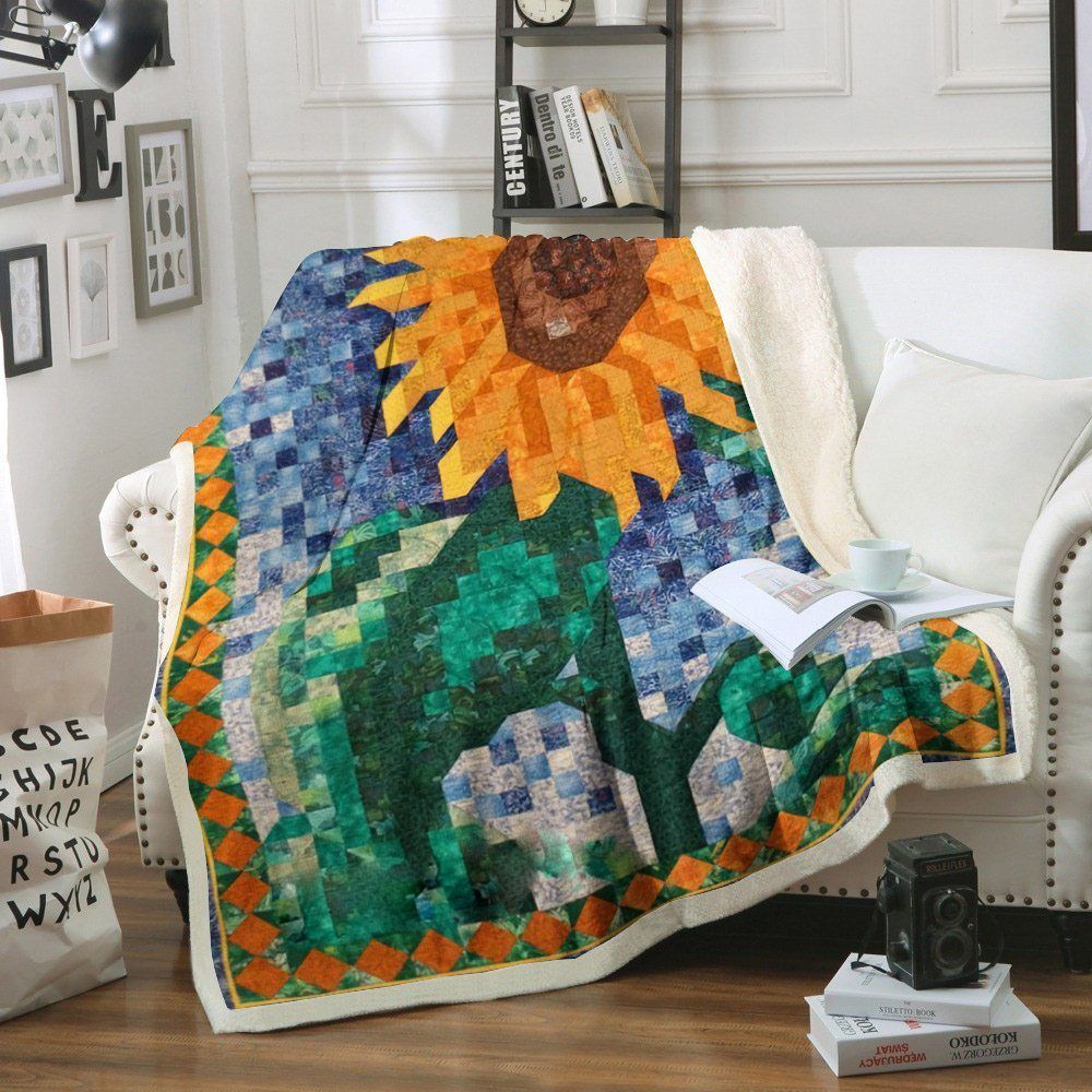 Sunflower Sherpa Fleece Blanket