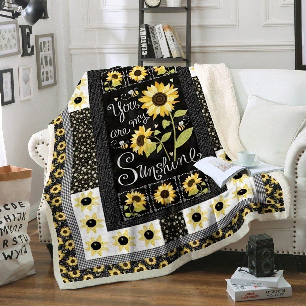 Sunflower Sherpa Fleece Blanket