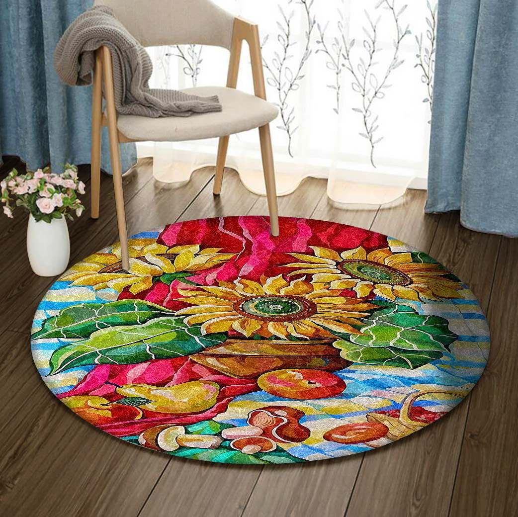 Sunflower Round Carpet