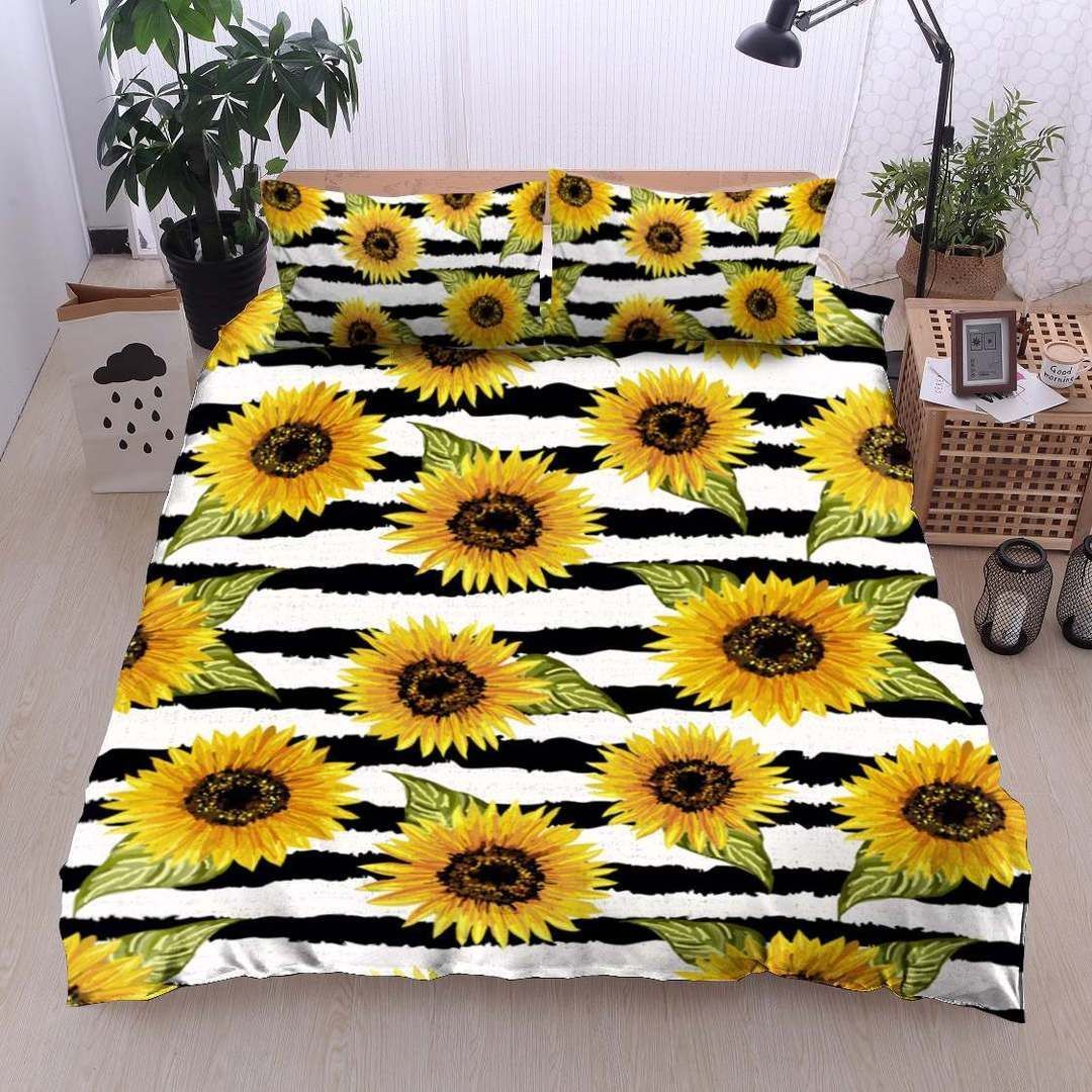 Sunflower Cotton Bed Sheets Spread Comforter Duvet Cover Cotton Bed Sheets Spread Comforter Bedding Set