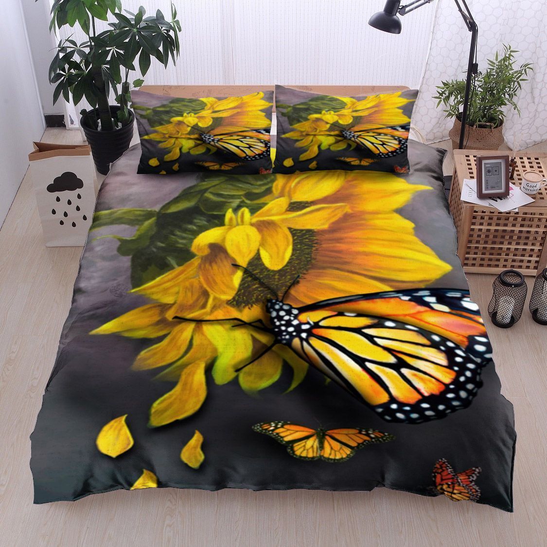 Sunflower Butterfly Bedding Set