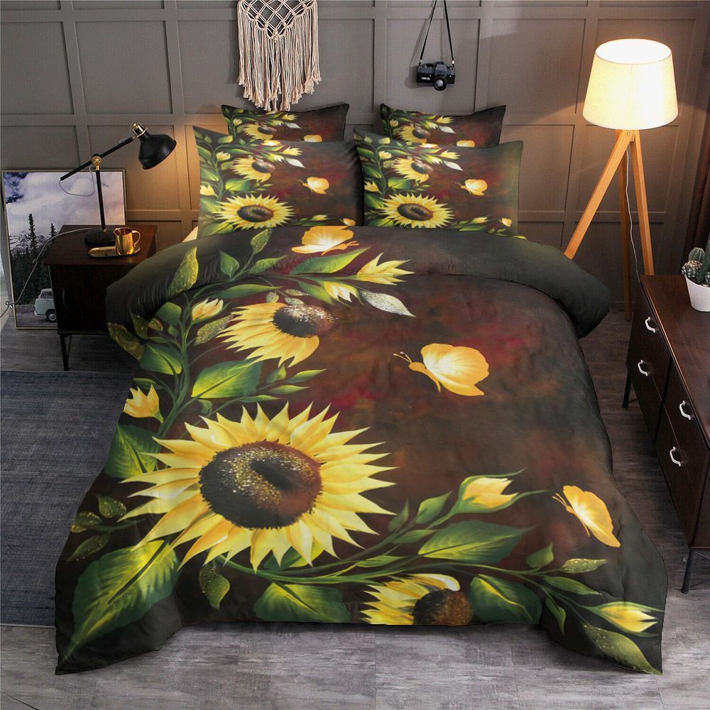 Sunflower Butterfly Bedding Set