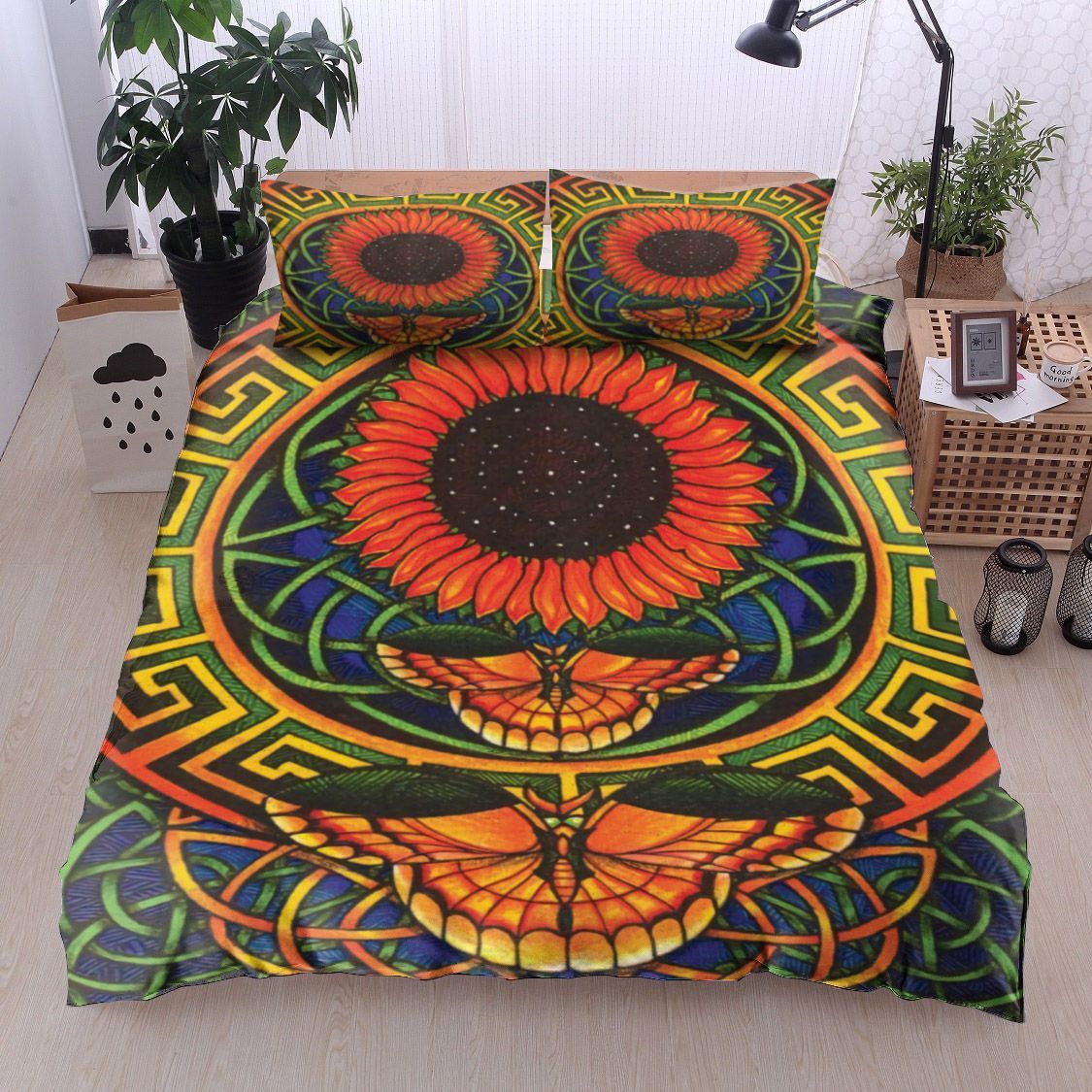 Sunflower Butterfly Bedding Set