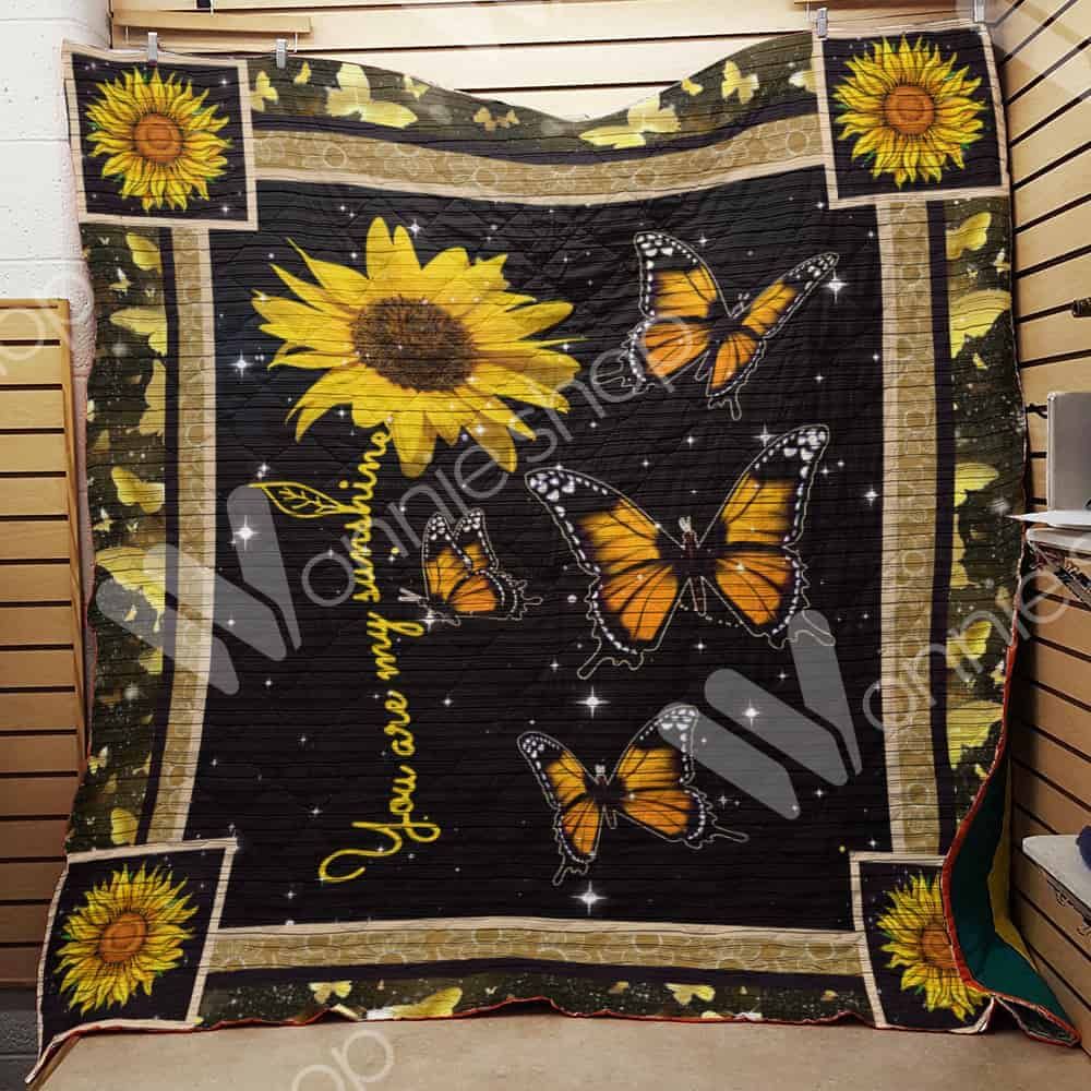 Sunflower Butterfly Quilt Blanket DHC1102736TD