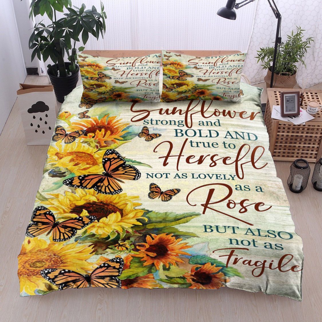Sunflower Butterfly She S A Sunllower Bedding Set