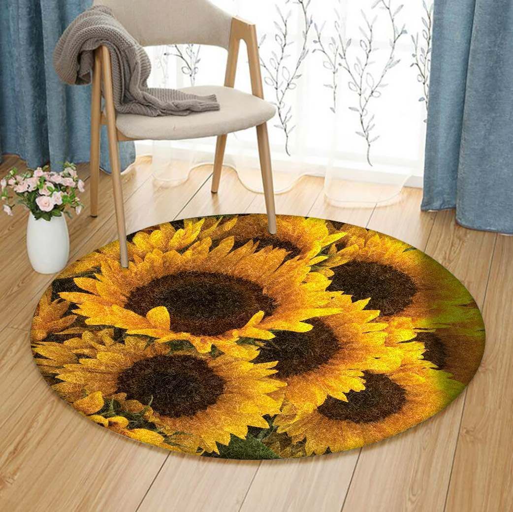 Sunflower Round Carpet