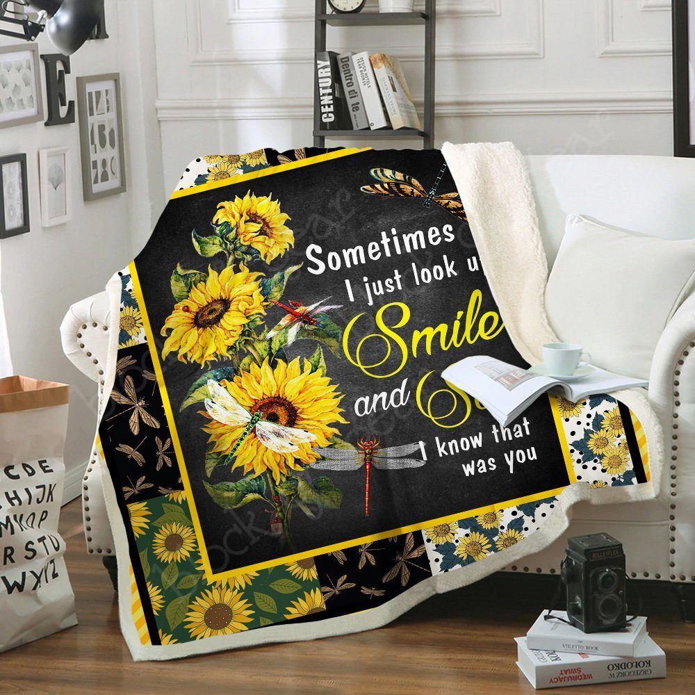 Sunflower Sherpa Fleece Blanket