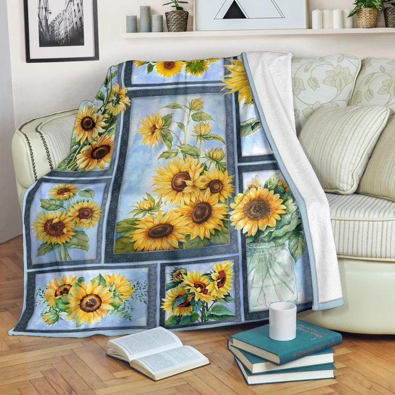 Sunflower Sherpa Fleece Blanket