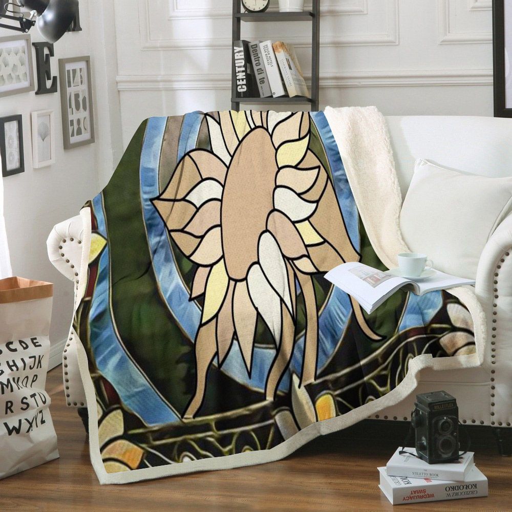 Sunflower Sherpa Fleece Blanket