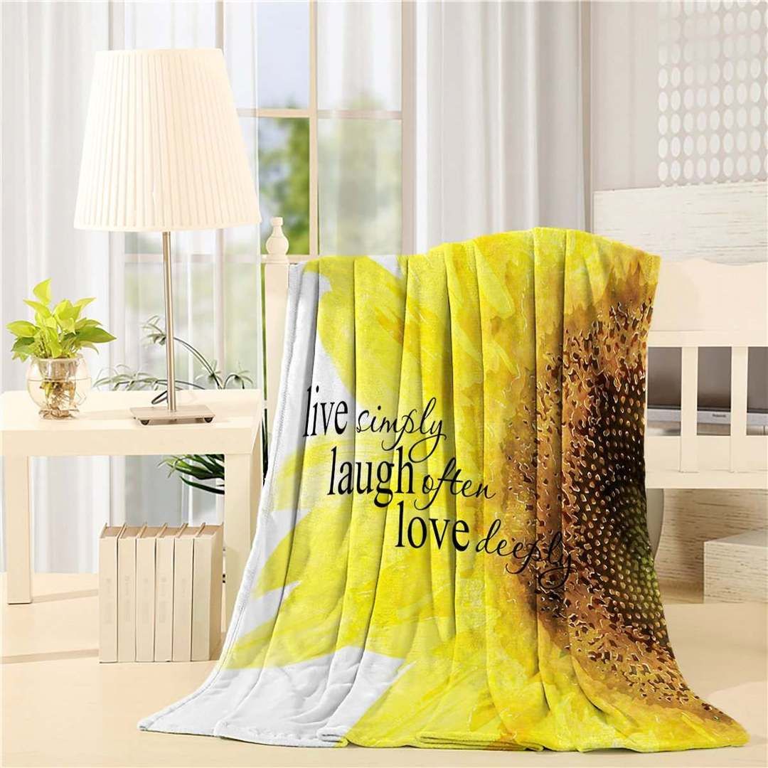 Sunflower Sherpa Fleece Blanket