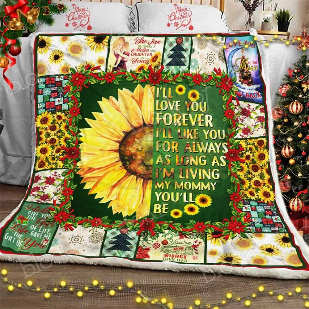 Sunflower Sherpa Fleece Blanket