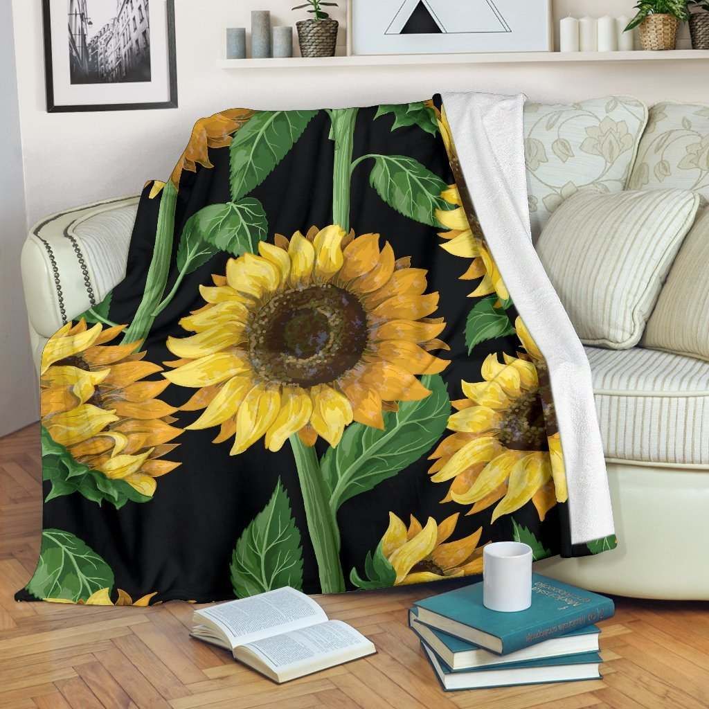 Sunflower Sherpa Fleece Blanket