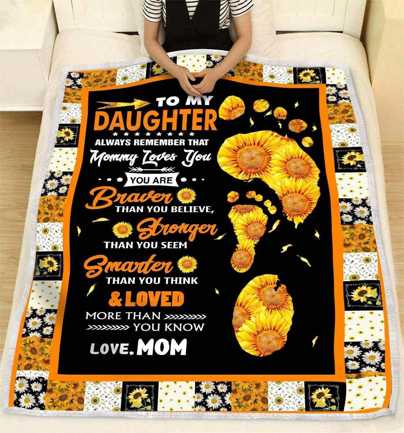 Sunflower Sherpa Fleece Blanket