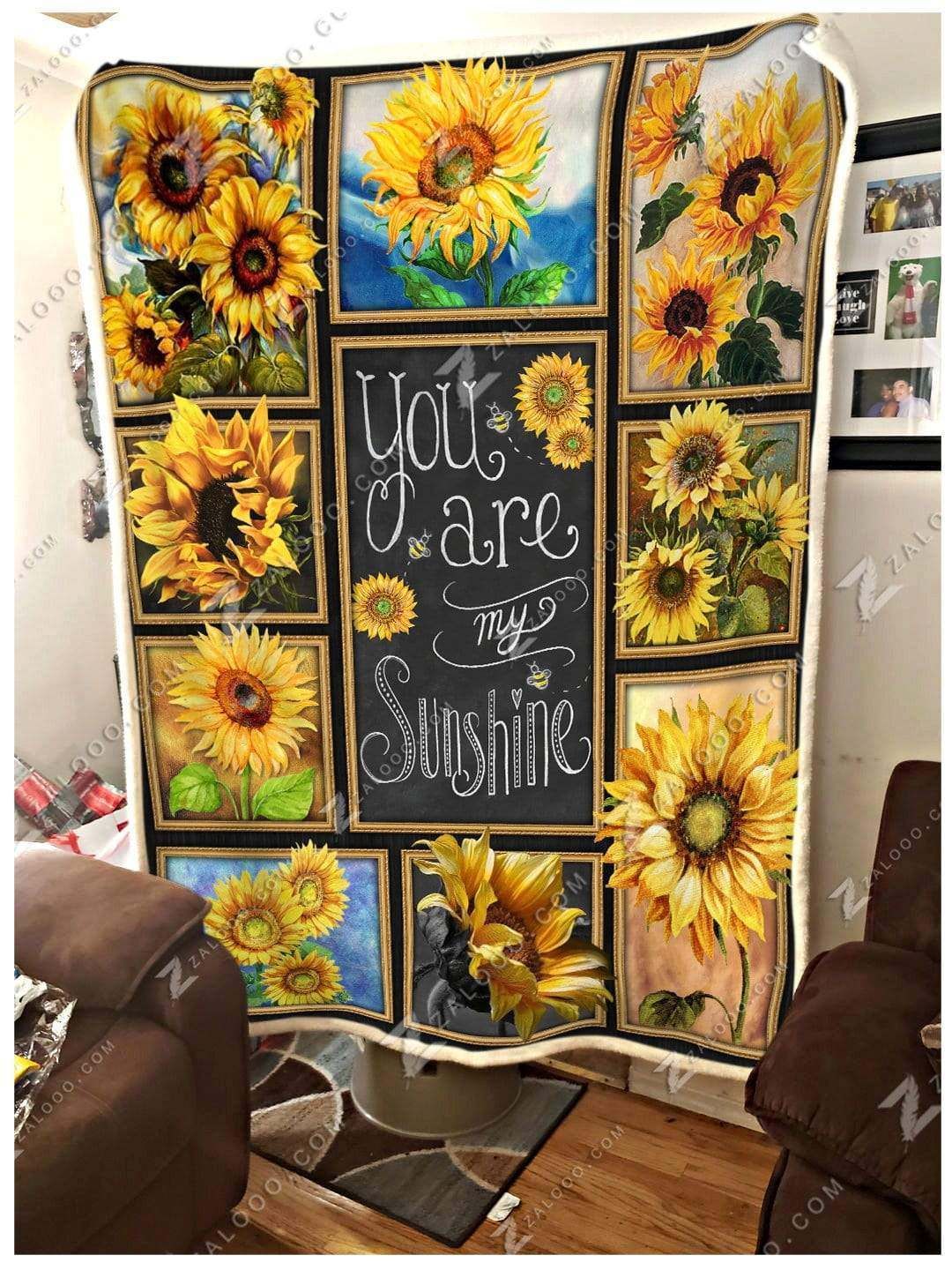 Sunflower Sherpa Fleece Blanket