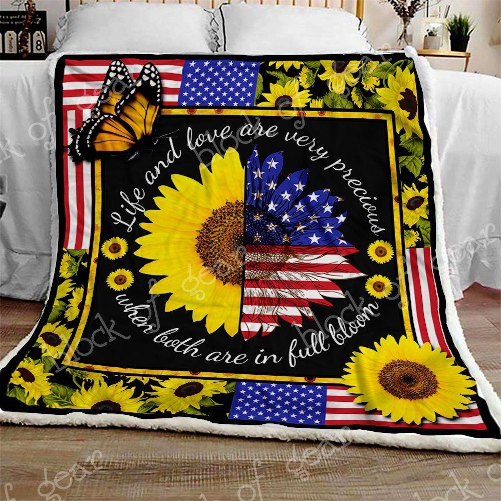 Sunflower Sherpa Fleece Blanket